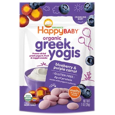  Happy Baby Organic Greek Yogis - Blueberry & Purple Carrot