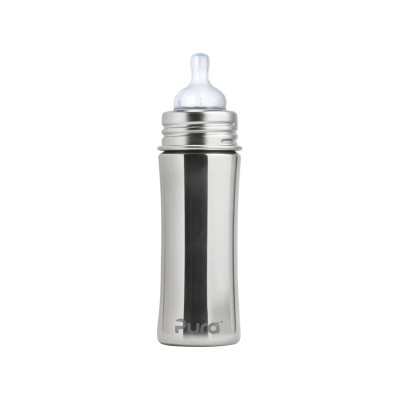 Pura Stainless Steel Mirror Finished Infant Bottle, 325ml