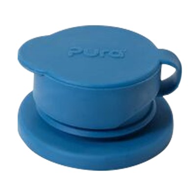 Pura Stainless Steel Big Mouth Silicone Sports Cap - Blue Steel