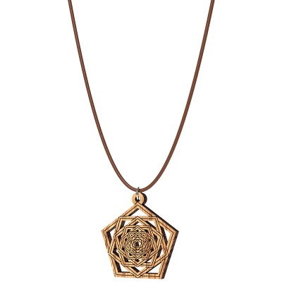 The Artists Sacred Geometry Spiral Pentagon Pendant