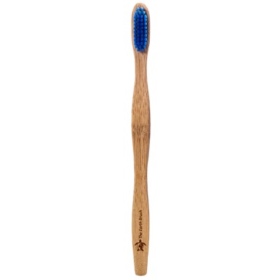 The Earth Brush Bamboo Toothbrush Adult - Medium Blue