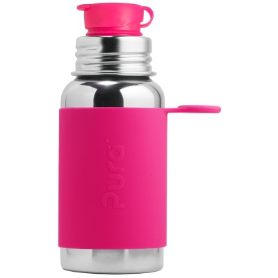 Pura Stainless Steel 550ml Sport Bottle - Plain Pink 