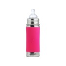 Pura Stainless Pink Infant Bottle, 325ml