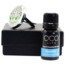 Organico by Oco Life Car Vent Diffuser with Breathe Oil Blend 
