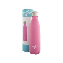 Steely Insulated Water Bottle - Matte Pink